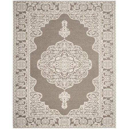 Safavieh 8 x 10 ft. Marbella Handwoven Large Rectangle Area Rug, Light Grey and Ivory MRB615A-8